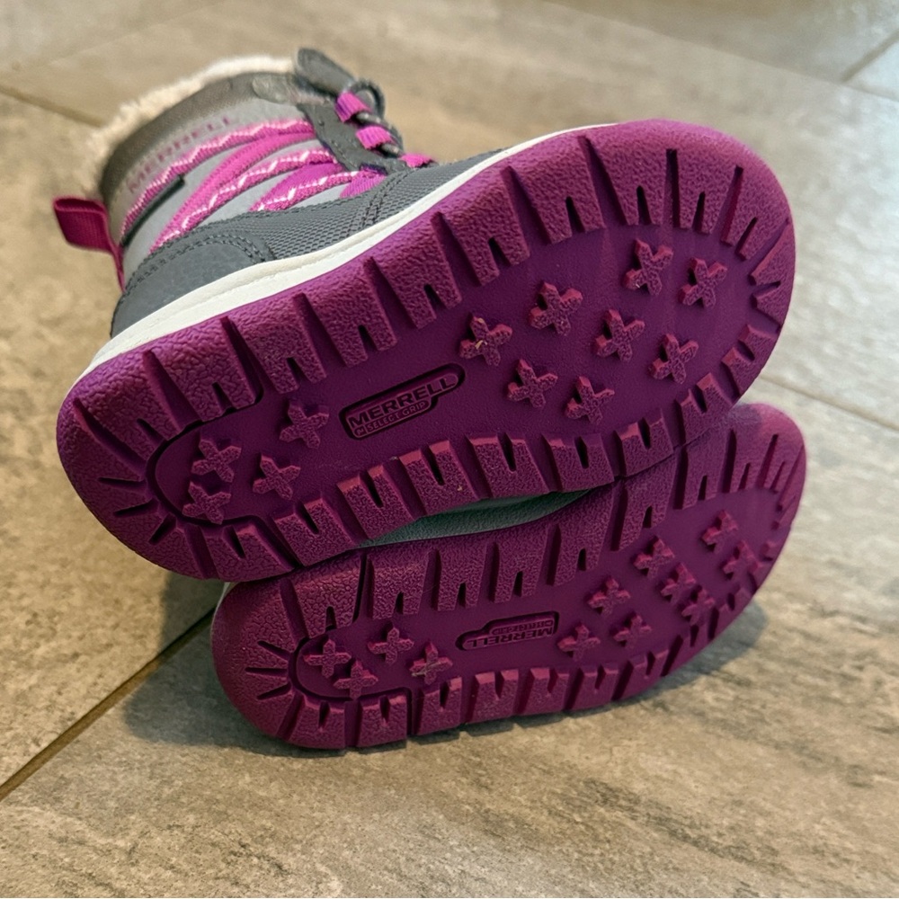 Merrell toddler Gray and Purple Snow Boots - Picture 3 of 3